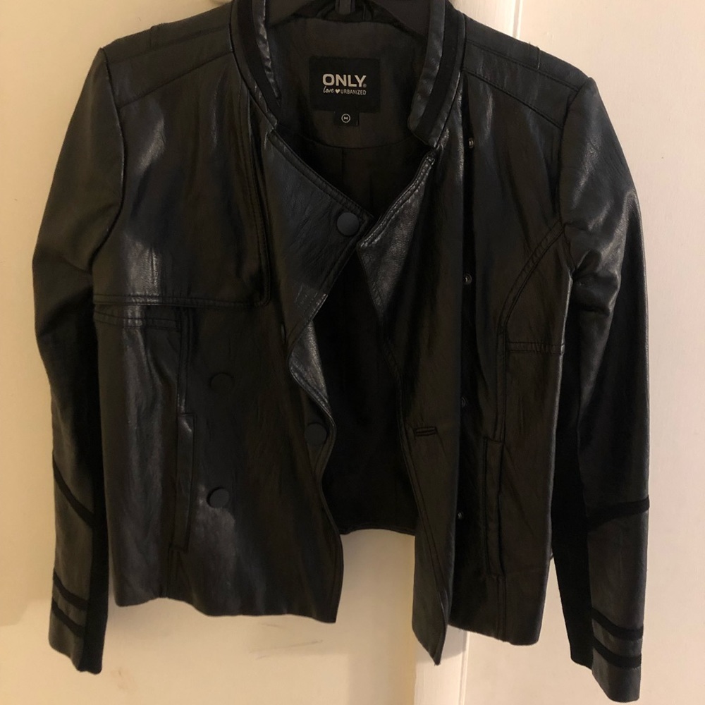 ONLY faux leather jacket with muted hardware